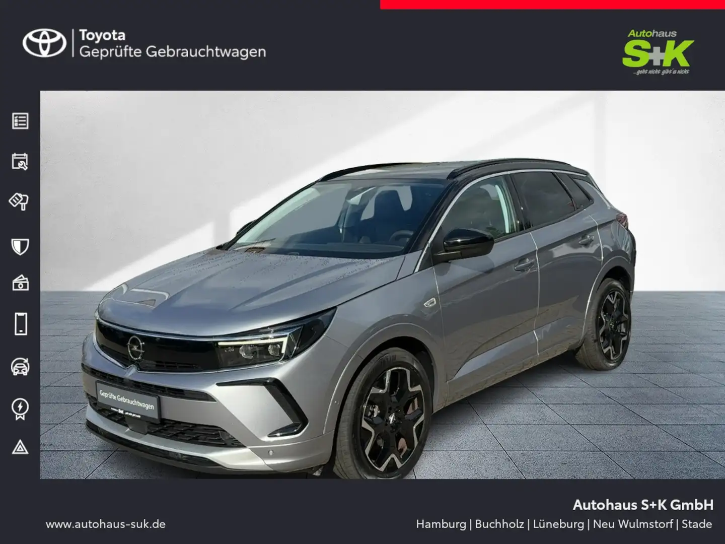 Opel Grandland X 1,5 L. Ultimate*Navi*R-Kamera*elk.Heckklappe* Grau - 1