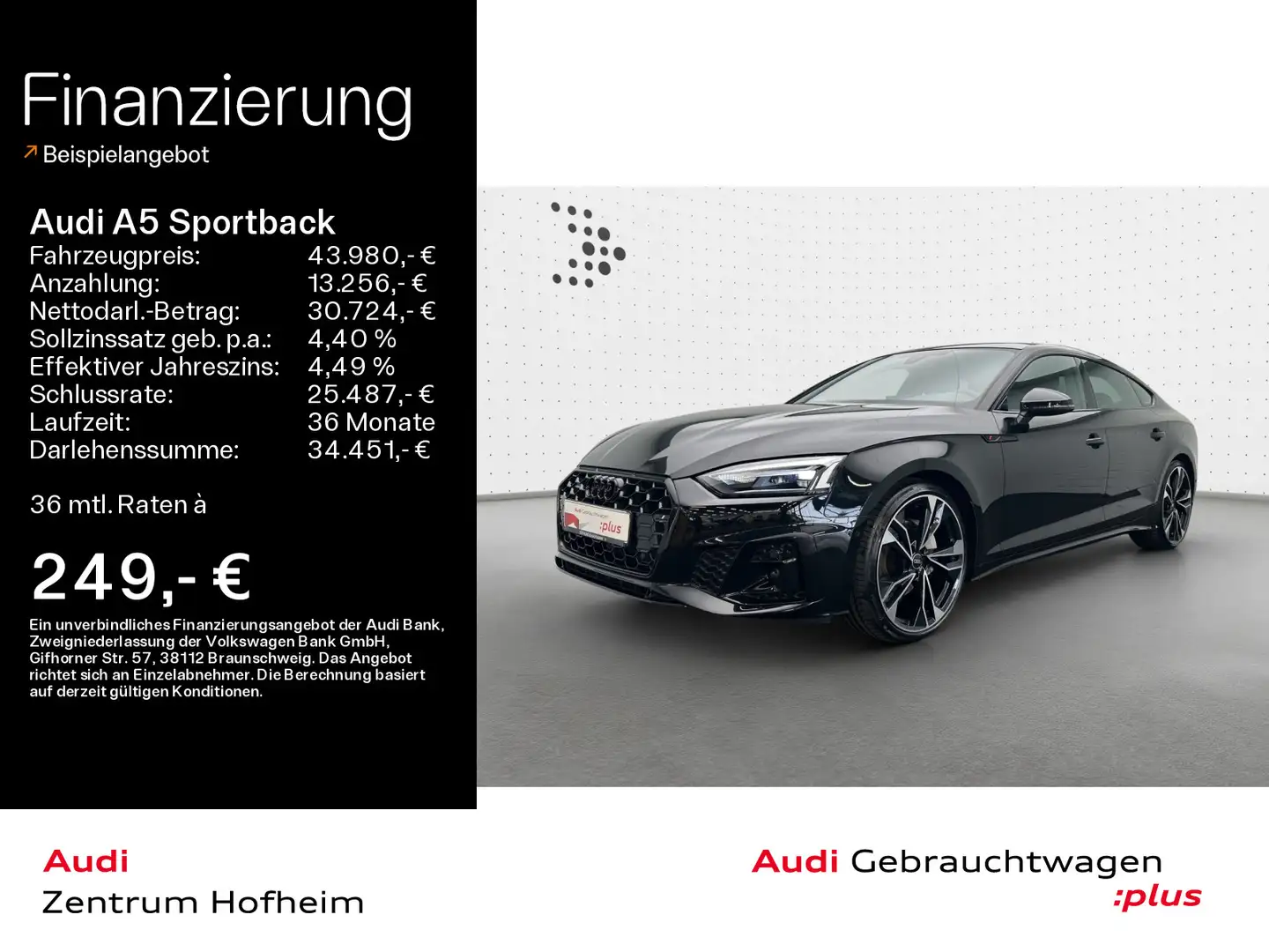 Audi A5 40 TDI qu 2x S line Black Edition S Zwart - 1