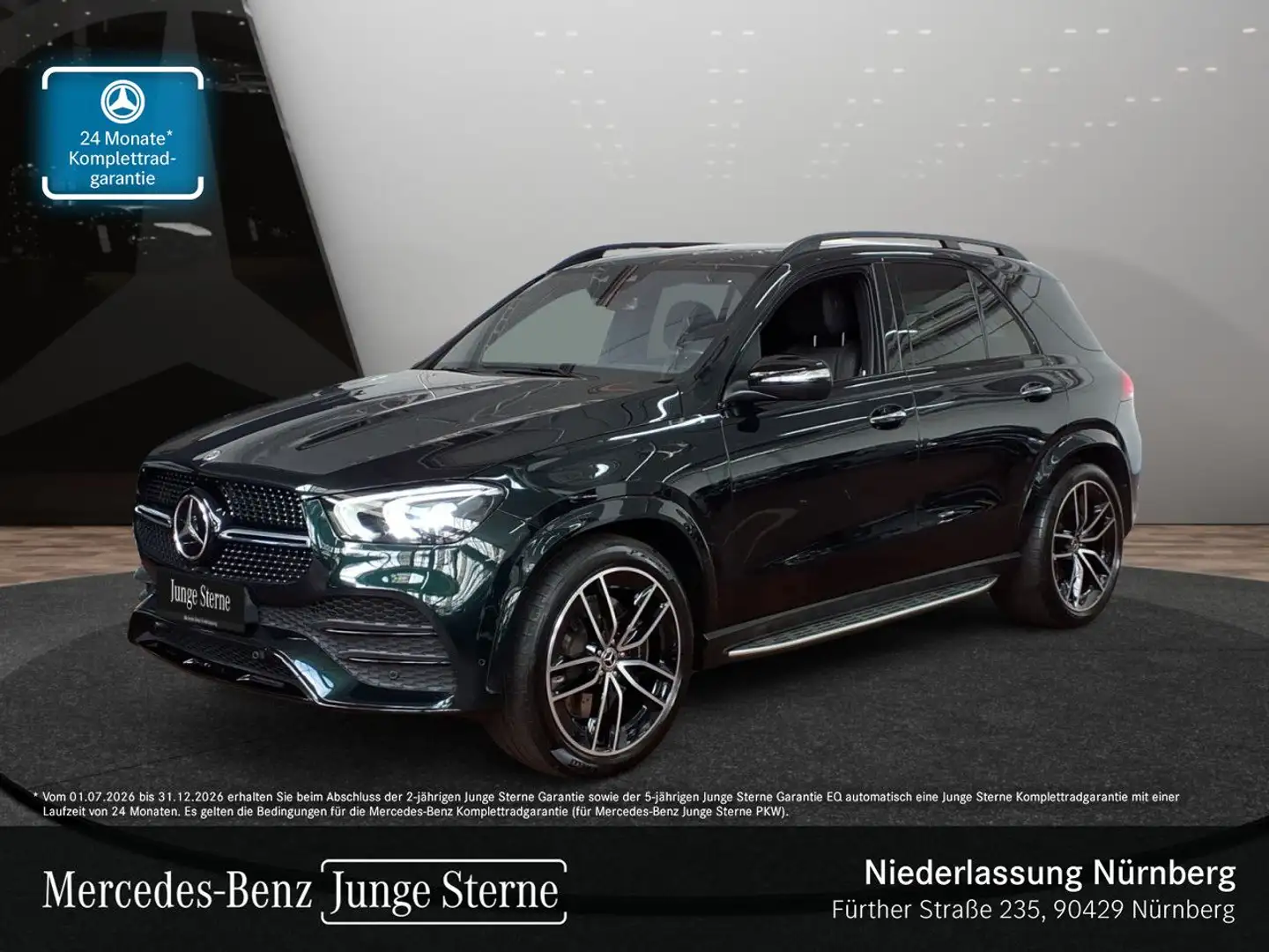Mercedes-Benz GLE 580 4M AMG+NIGHT+PANO+360+LED+FAHRASS+STHZG+9G Grün - 1