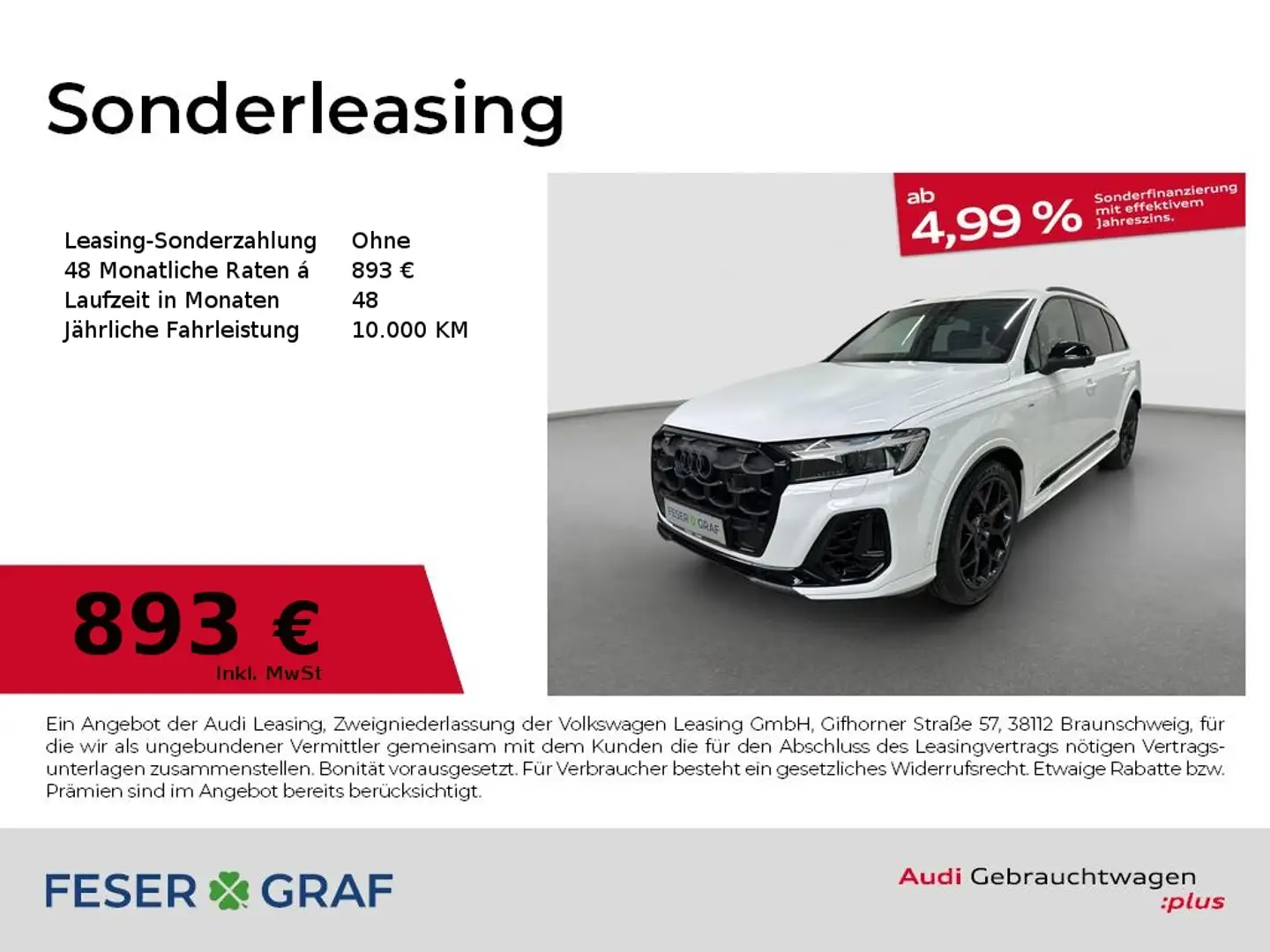 Audi Q7 SUV S line 55 TFSI e quattro Matrix Pano NaVI Weiß - 1