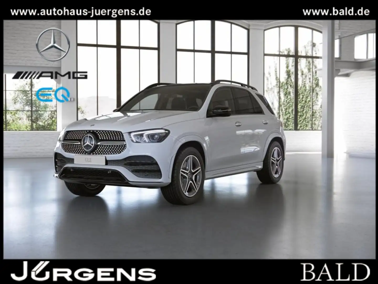 Mercedes-Benz GLE 350 de 4M AMG-Sport/Pano/AHK/Night/Burm/HUD Weiß - 1