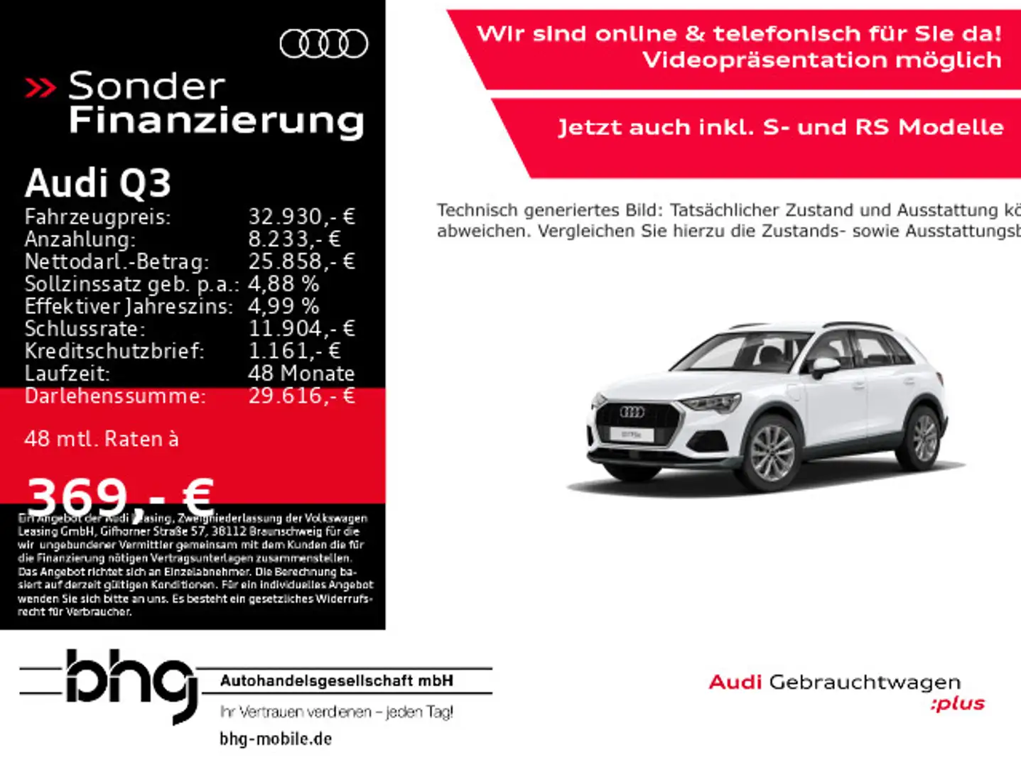 Audi Q3 45 TFSIe S-tronic AHK Virtual el.Heck Sitzhzg Weiß - 1