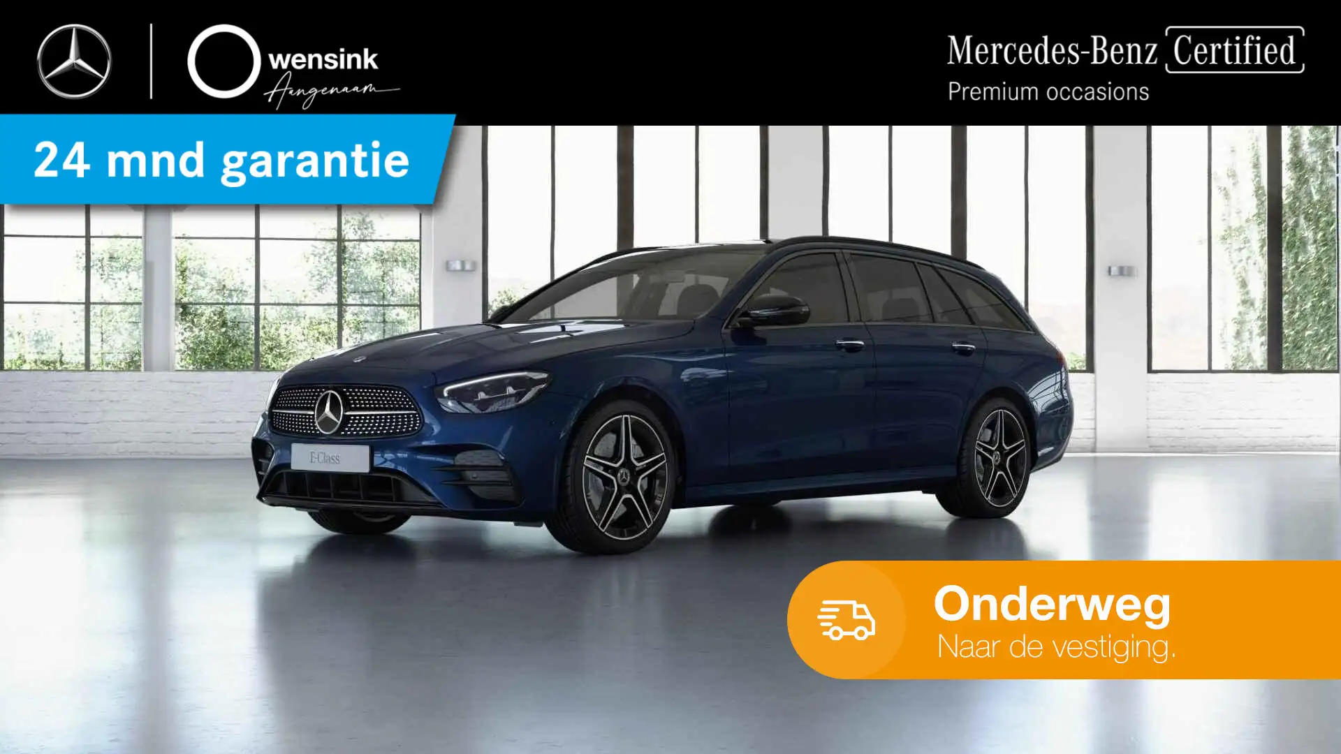 Mercedes-Benz E 300 Estate e Business Solution AMG | Night | Panoramad Blauw - 1