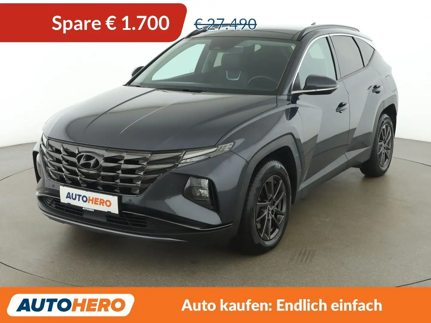 Hyundai TUCSON 1.6 T-GDI Hybrid Prestige 4WD Grau - 1
