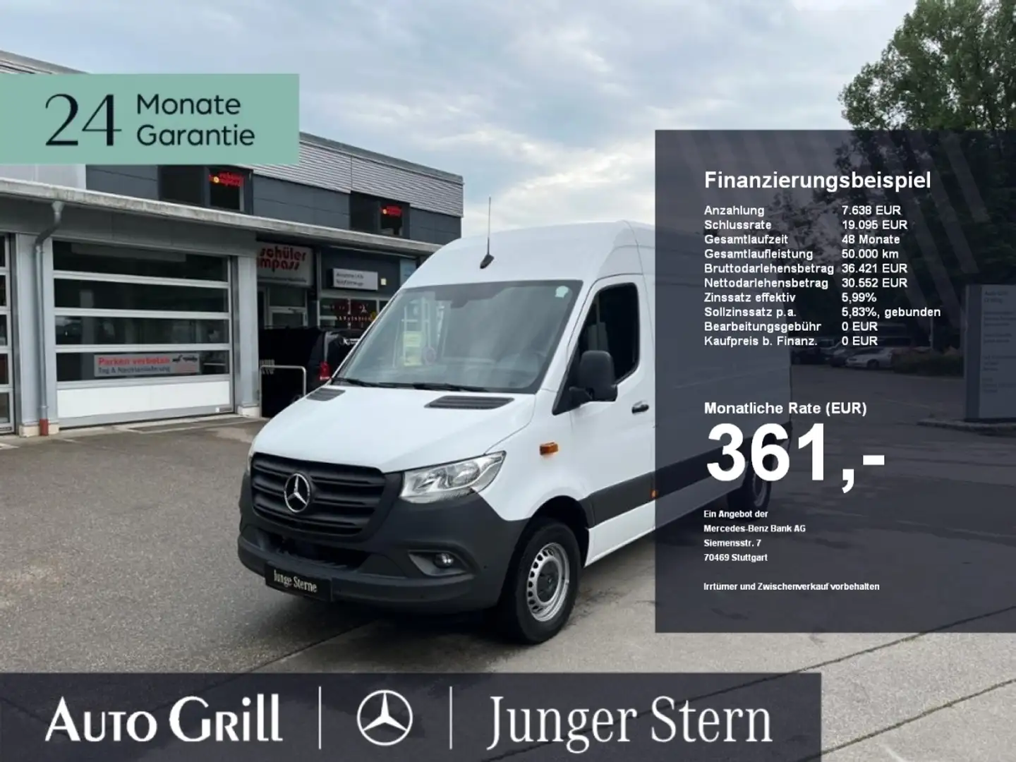 Mercedes-Benz Sprinter 317 Kasten *3665*Klima*360Kam*Allwetter Blanc - 1