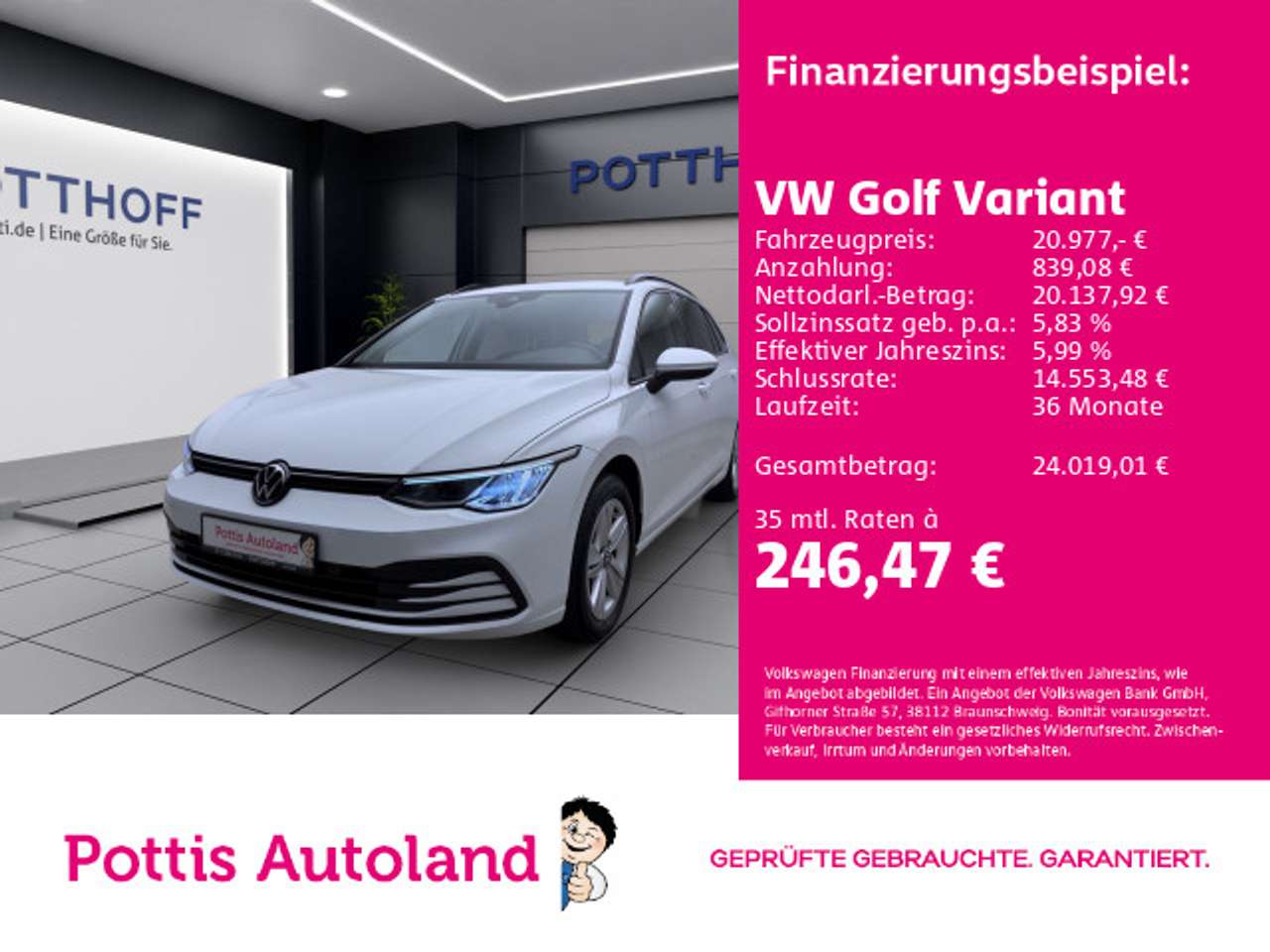 Volkswagen Golf Variant 2023 — 2.0 TDI DSG LIFE AHK NAVI LED KAMER