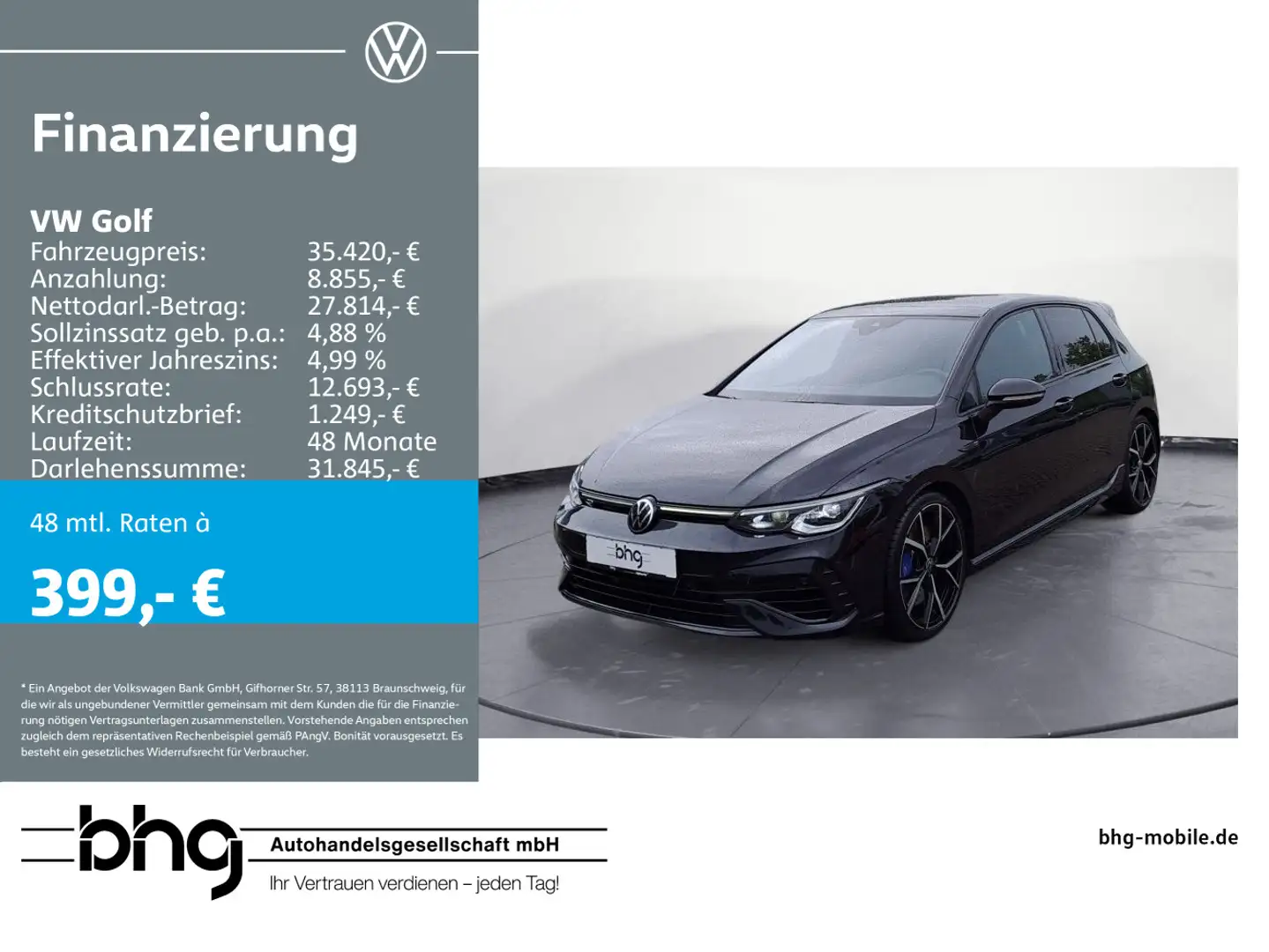 Volkswagen Golf R 2.0 TSI 4Motion DSG Zwart - 1