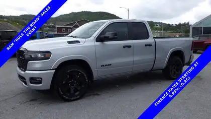 Silver 2026 RAM 1500 Pickup Truck Four-Wheel Drive 8-Speed Automatic