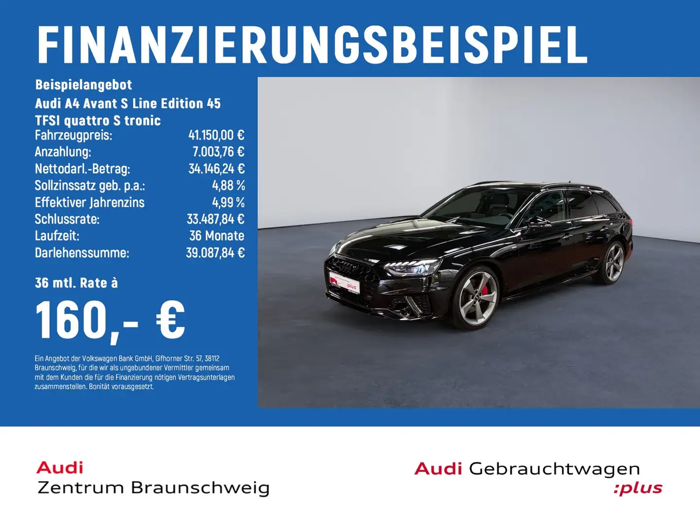 Audi A4 Avant S Line Edition 45 TFSI quattro S tronic M... Zwart - 2