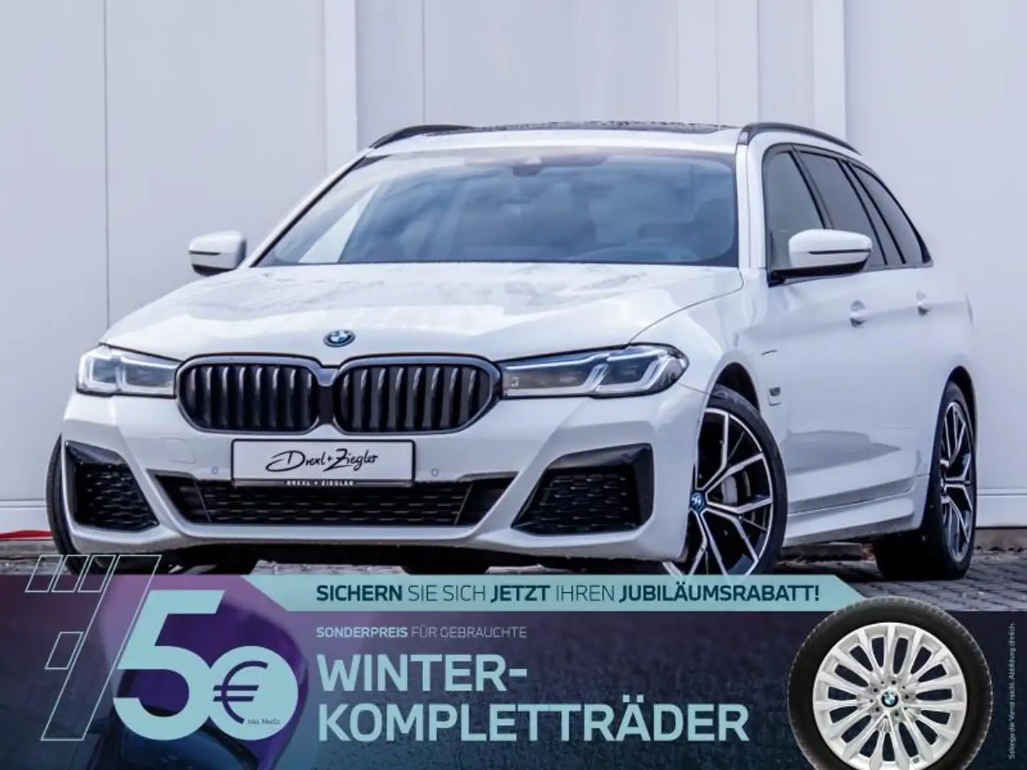 BMW 530 e xDrive Tour M-Sport AHK H&K Laser HuD PanoD Weiß - 1