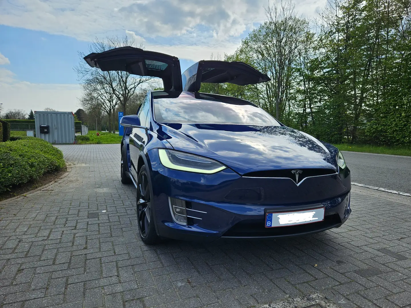 Tesla Model X 100Dual Motor Long Range - 572CV - 5places Bleu - 1