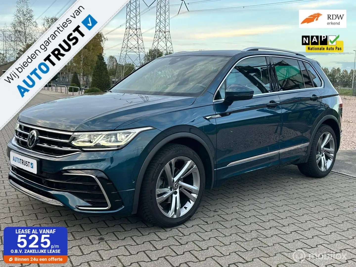 Volkswagen Tiguan 1.5 TSI 3x R-Line/PANO/Keyless/Line/IQ/ACC Blauw - 1