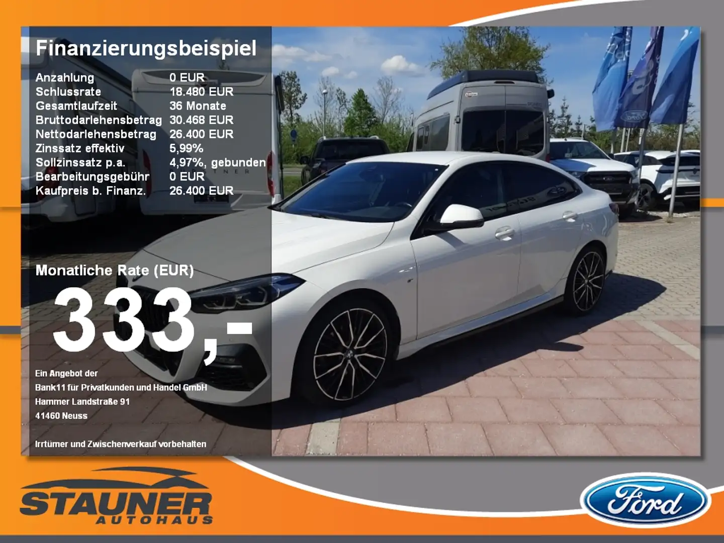 BMW 218 i Gran Coupe M-Sport Navi AHK SHZ LED Bílá - 1
