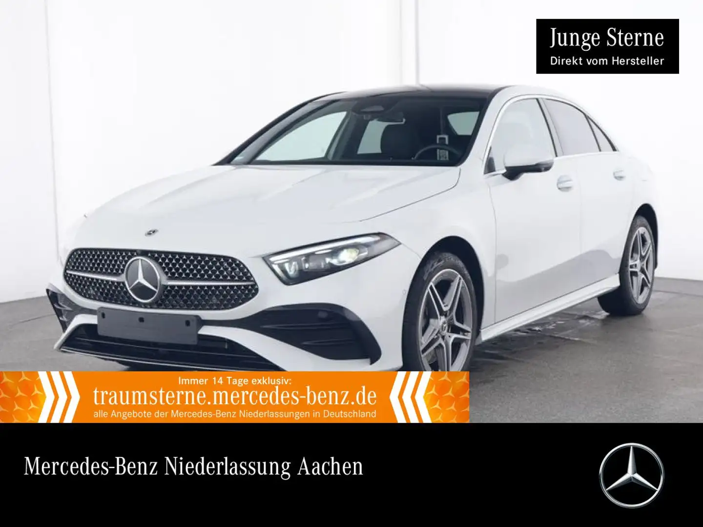 Mercedes-Benz A 250 e Lim AMG+PANO+360°+MULTIBEAM+HUD+TOTW+8G Weiß - 1