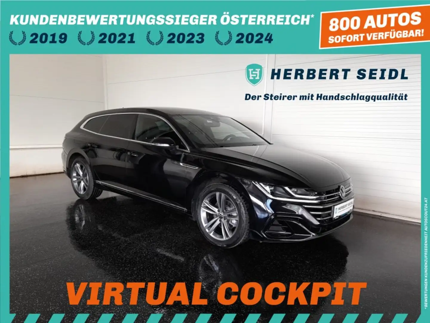 Volkswagen Arteon SB R-LINE PHEV DSG *VOLL-LED MIT FLA UND DYN BLINKER / DCC / VIRTUELL PRO / NAVI / ACC / E-KLAPPE / KEYLESS* Schwarz - 1