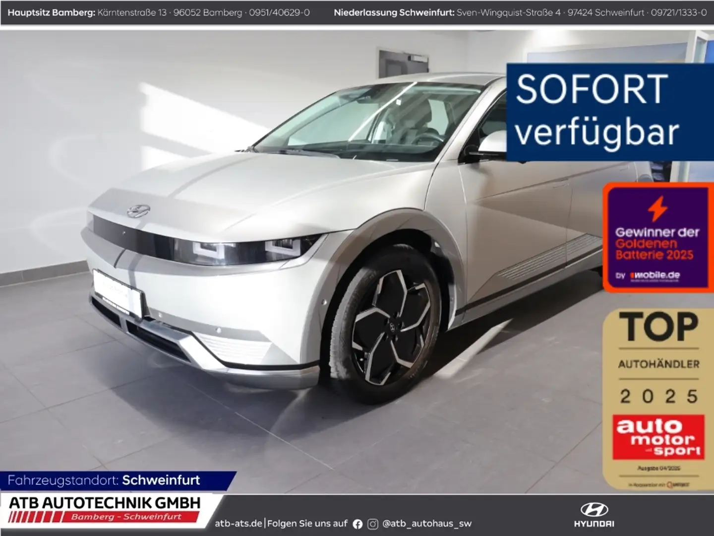 Hyundai IONIQ 5 DYNAMIQ 77,4 kWh SOH 97,3 % AHK Navi LED Oro - 1