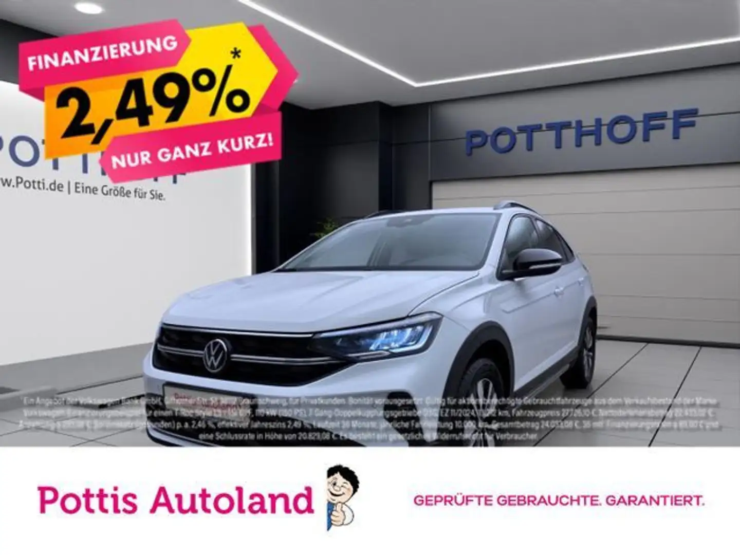 Volkswagen Taigo 1.0 TSI GOAL NAVI KLIMA PDC SHZG Weiß - 1