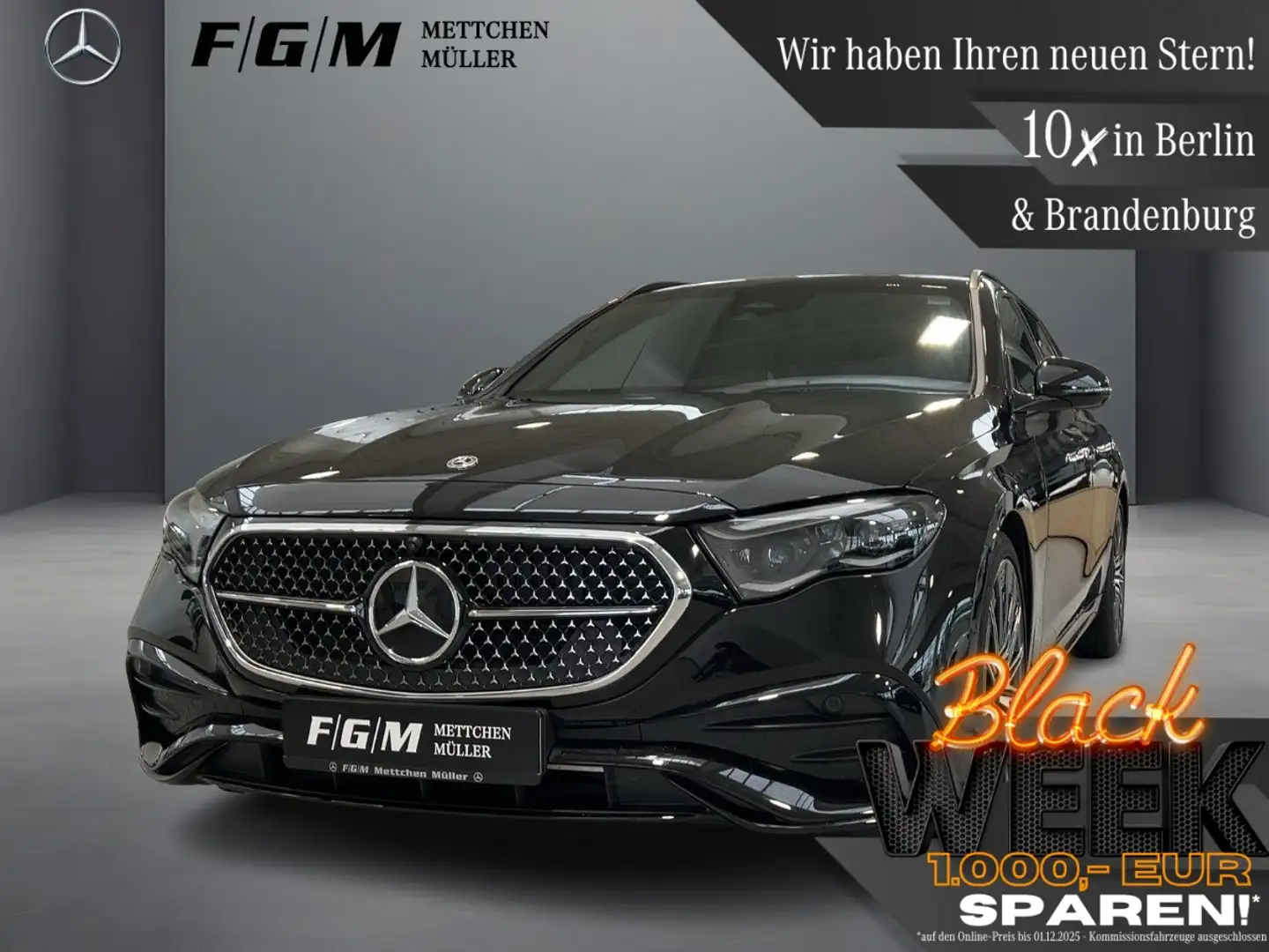 Mercedes-Benz E 200 T Advanced Plus DigiLight|KeyGo|TWA|360 Noir - 1