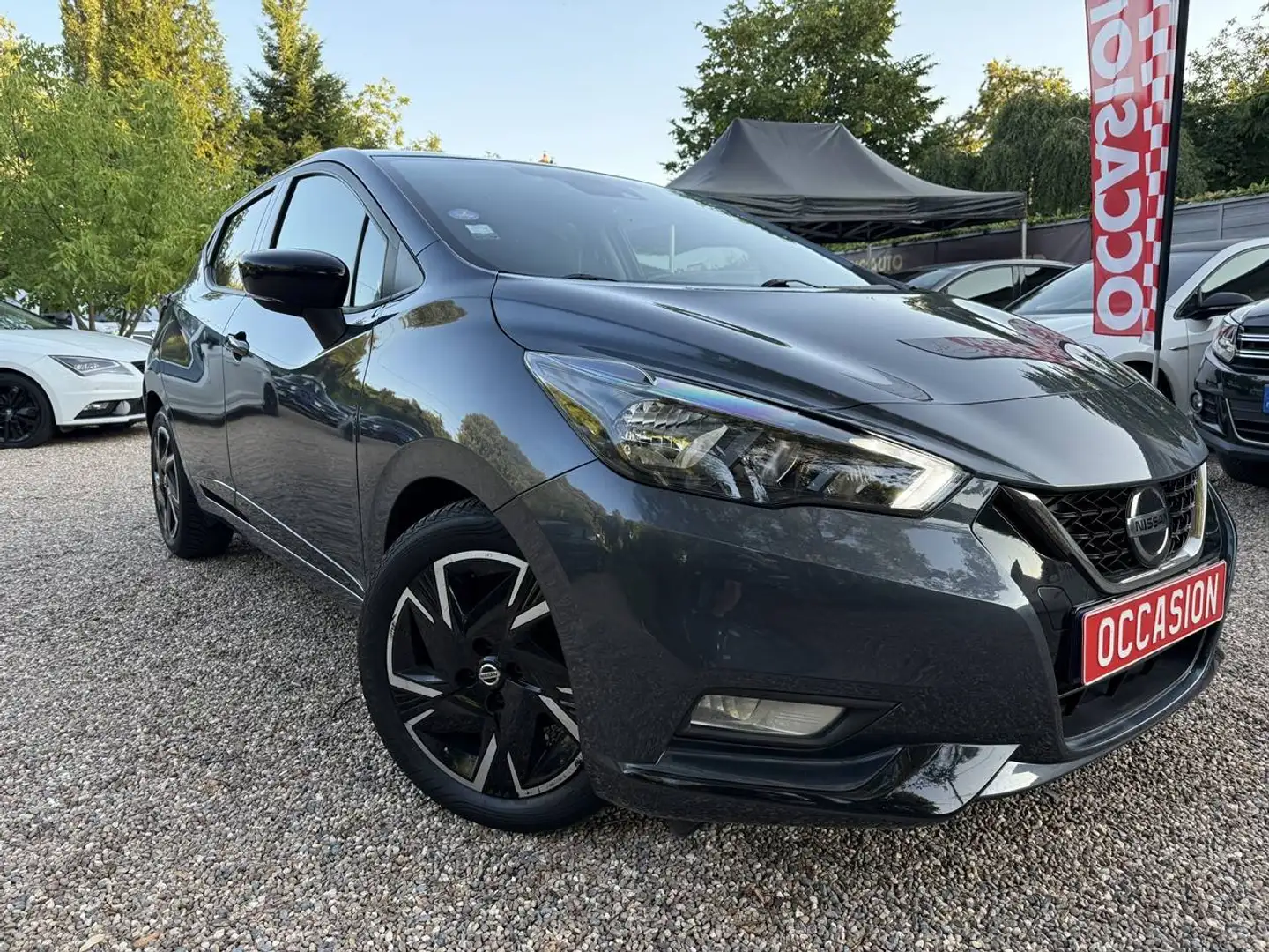Nissan Micra V  1.0 IG-T 92ch Made in Fr Xtronic Gris - 2