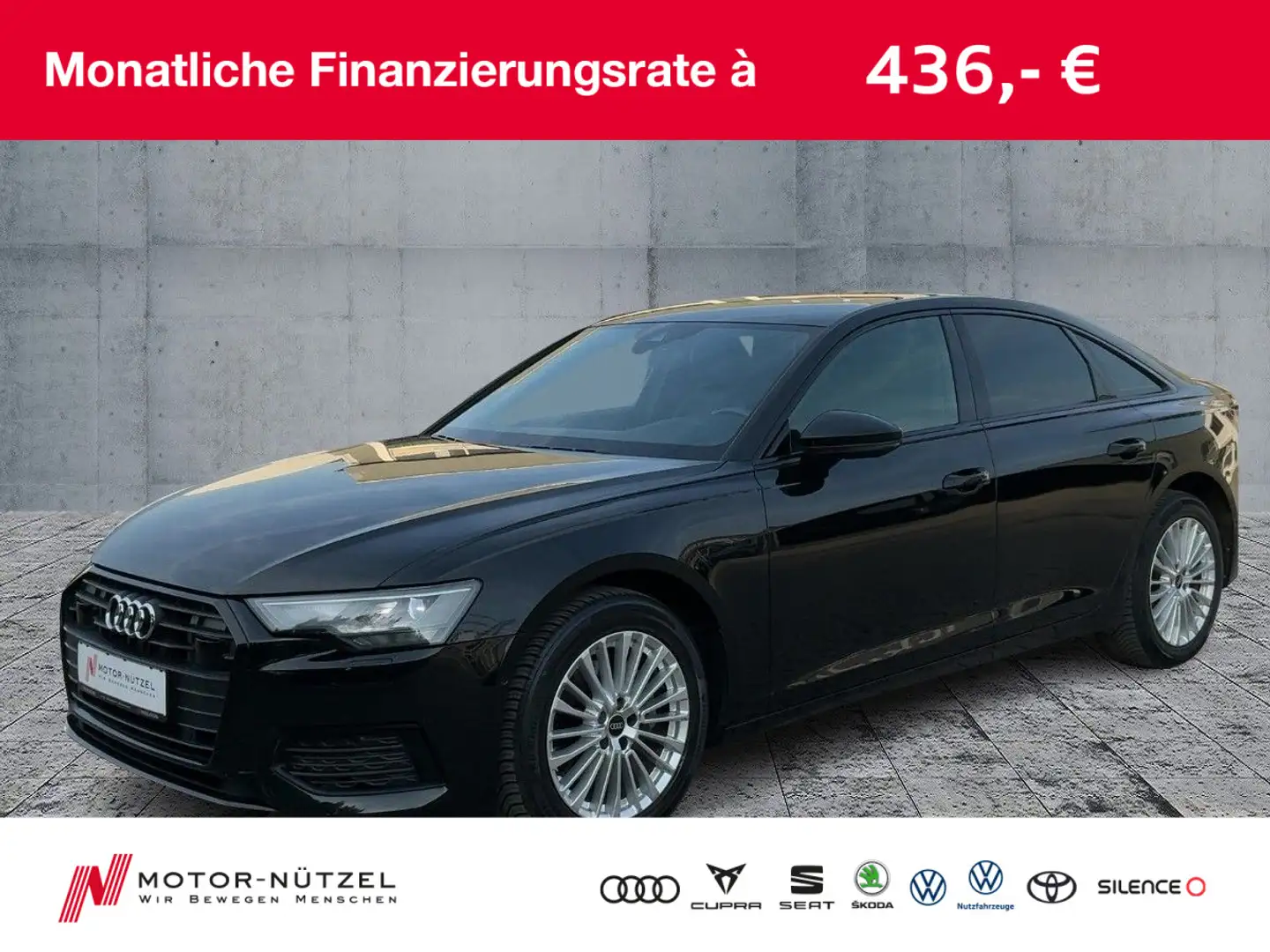 Audi A6 40 TDI S-TR DESIGN LED+NAVI+RFK+ACC Zwart - 1