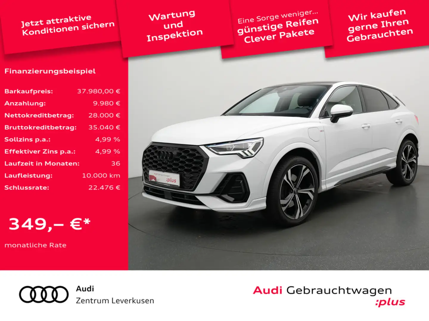 Audi Q3 S line S TRON LEDER ACC NAVI 360° SONOS Schwarz - 1
