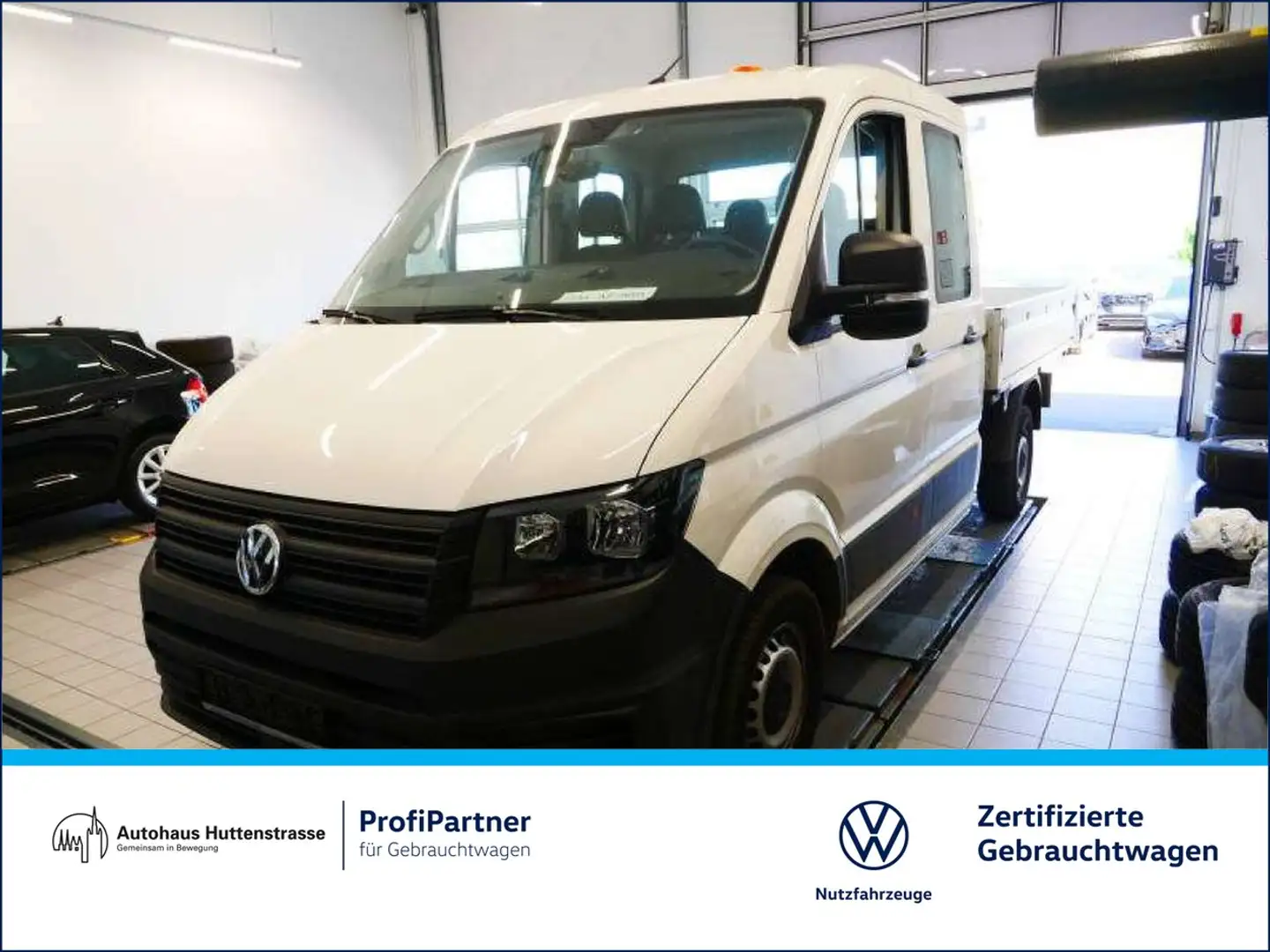 Volkswagen Crafter Pritsche 35 DOKA 2.0 TDI mittellang AHK Weiß - 1