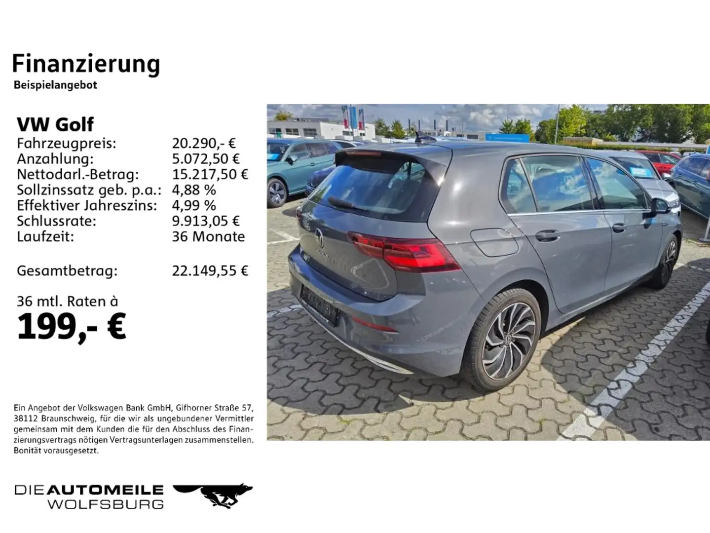 Volkswagen Golf 8 VIII 1.5 TSI Style DCC/Matrix/Pano Grau - 2