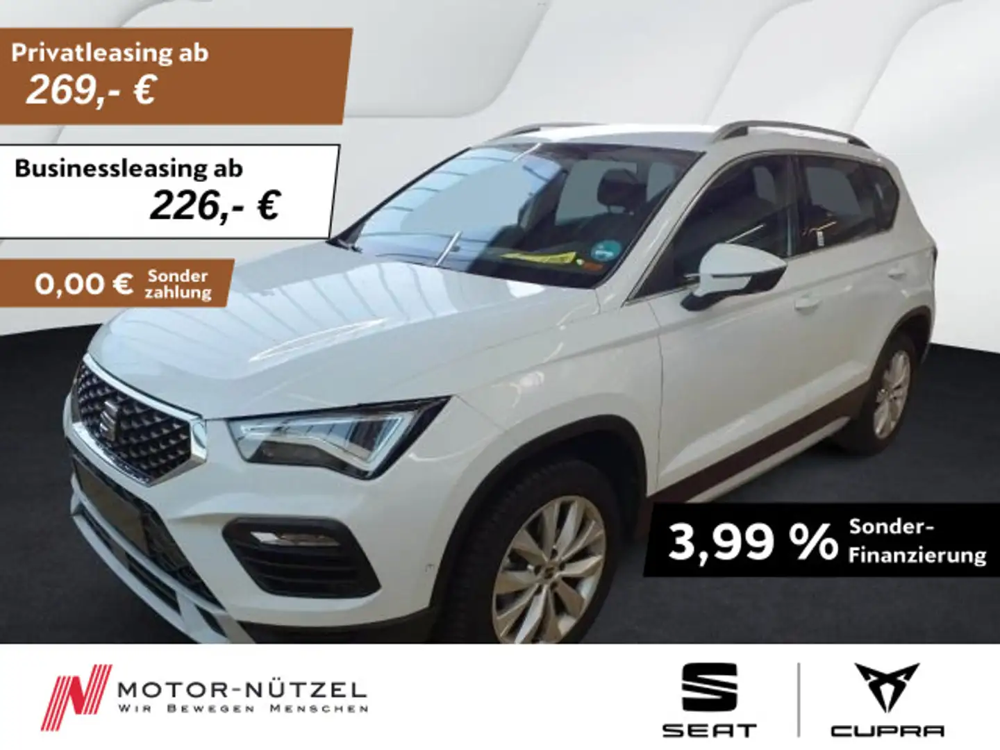 SEAT Ateca 1.5 TSI DSG XPERIENCE LED+NAVI+APP+ACC+SHZ Weiß - 1