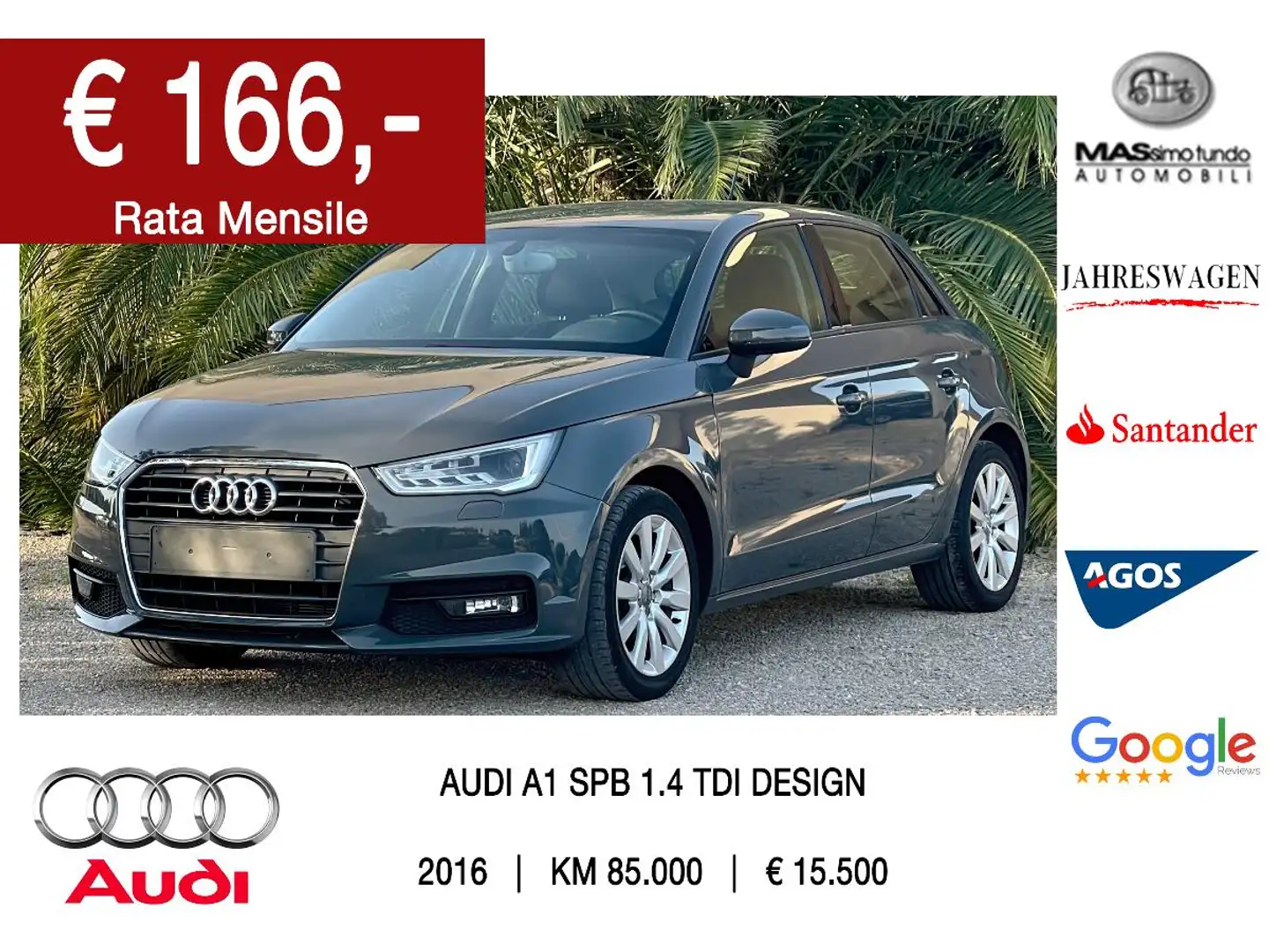 Audi A1 SPB 1.4 TDI Design Grigio - 1
