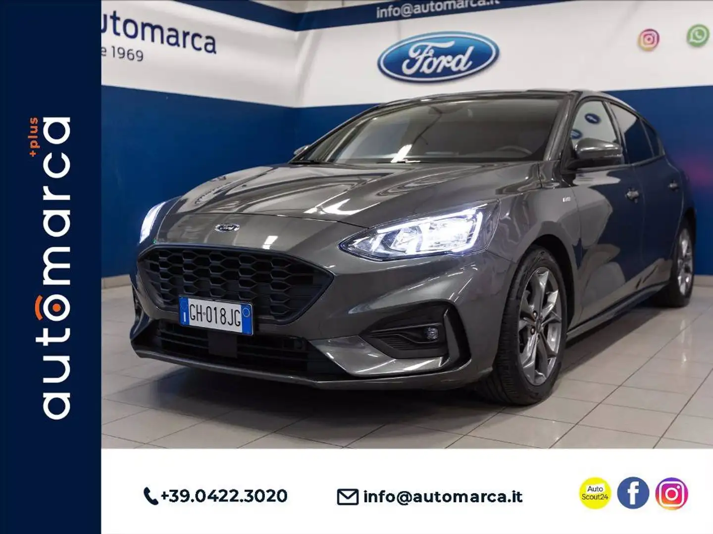 Ford Focus 1.0 ecoboost h ST-Line s&s 125cv my20.75 Grigio - 1