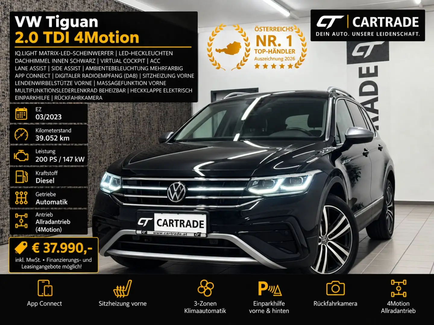 Volkswagen Tiguan Allspace 4Motion Schwarz - 1