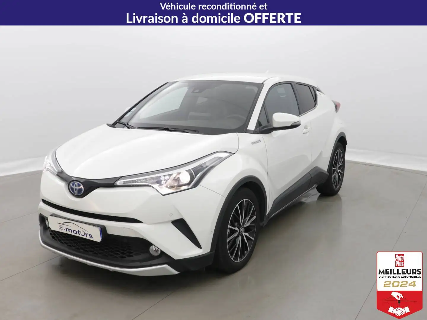Toyota C-HR 122h 122cv Distinctive +GPS Blanc - 1