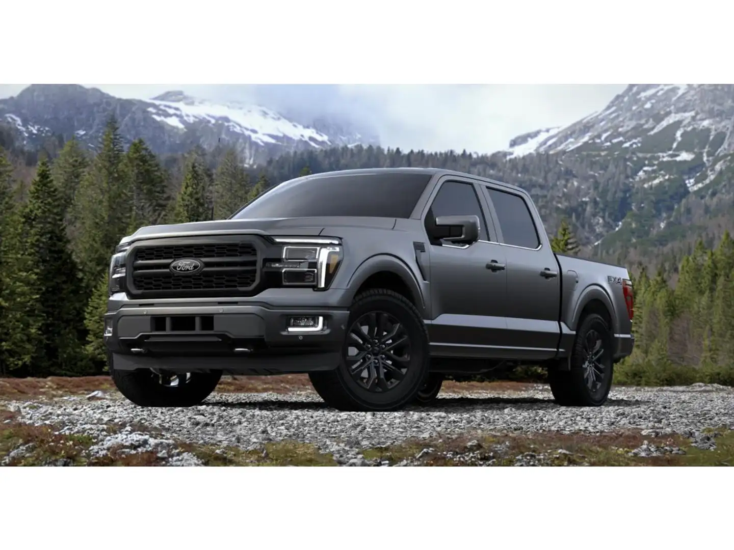 Ford F 150 Supercrew Lariat Black Package Szary - 1