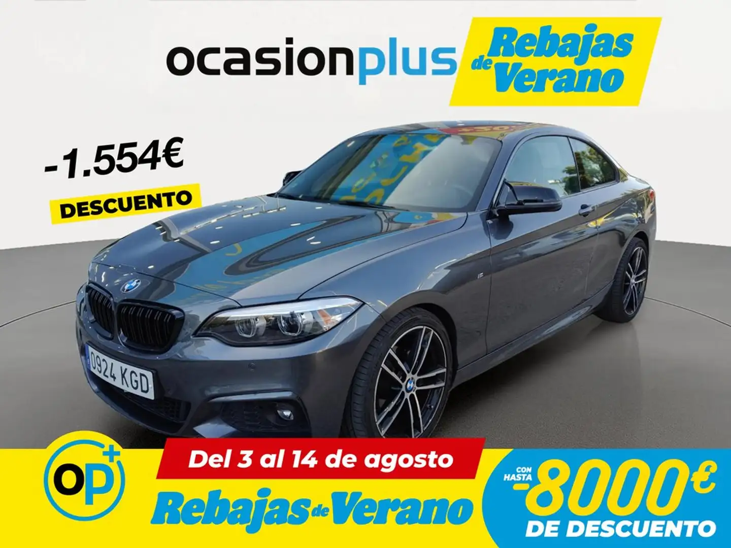 BMW 218 218dA Coupé Gris - 1