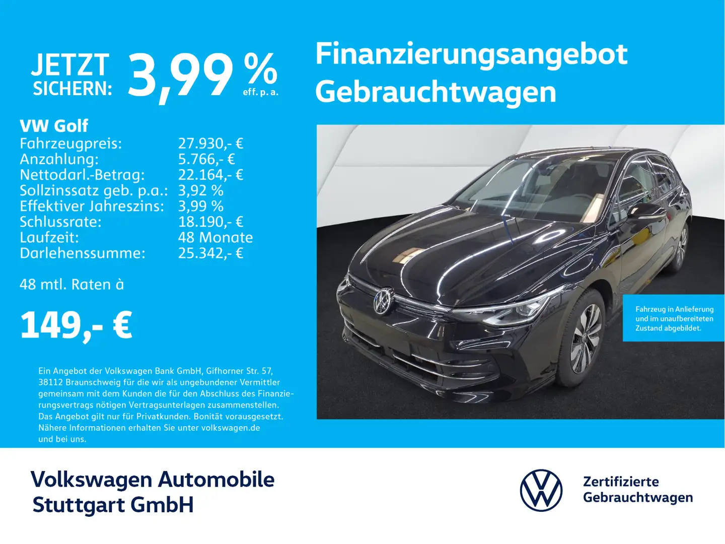 Volkswagen Golf Goal 2.0 TDI DSG Navi Kamera AHK ACC SHZ Noir - 1