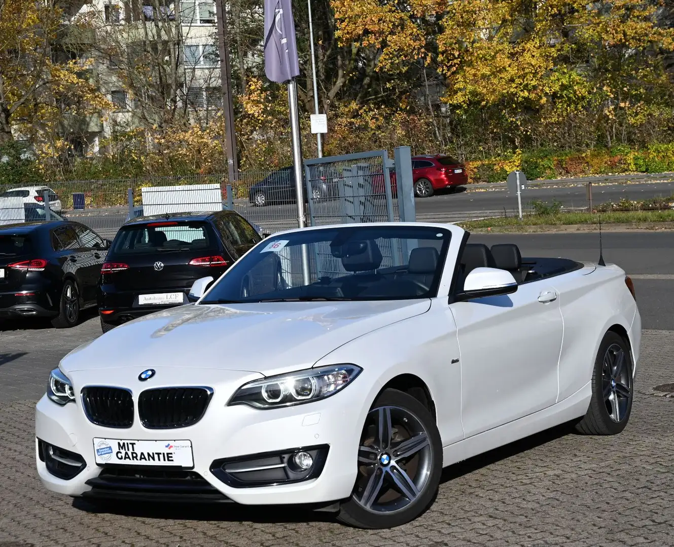 BMW 218 i Cabrio Sport Line Leder Bi-Xenon Navi PDC Blanco - 2