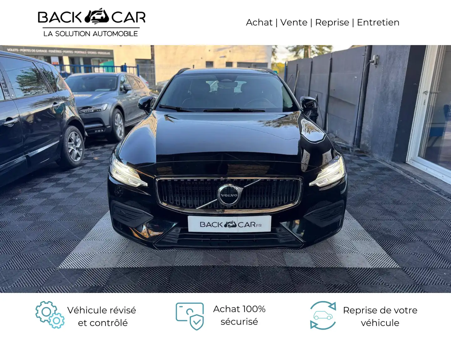 Volvo V60 B4 197 ch Geartronic 8 Start Schwarz - 2