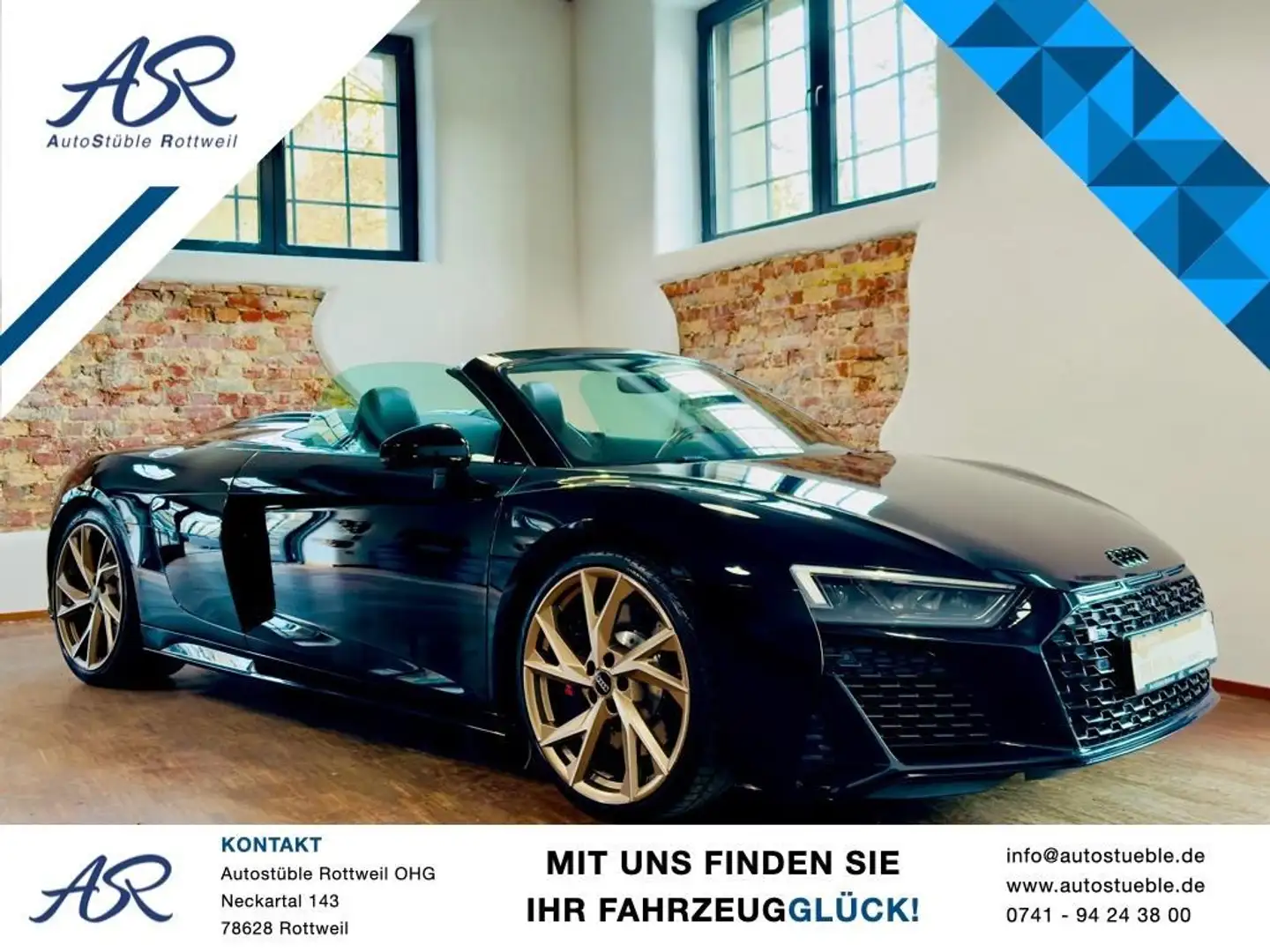 Audi R8 Spyder 5.2 FSI RWD S-tronic MMI Navi Kamera Noir - 1