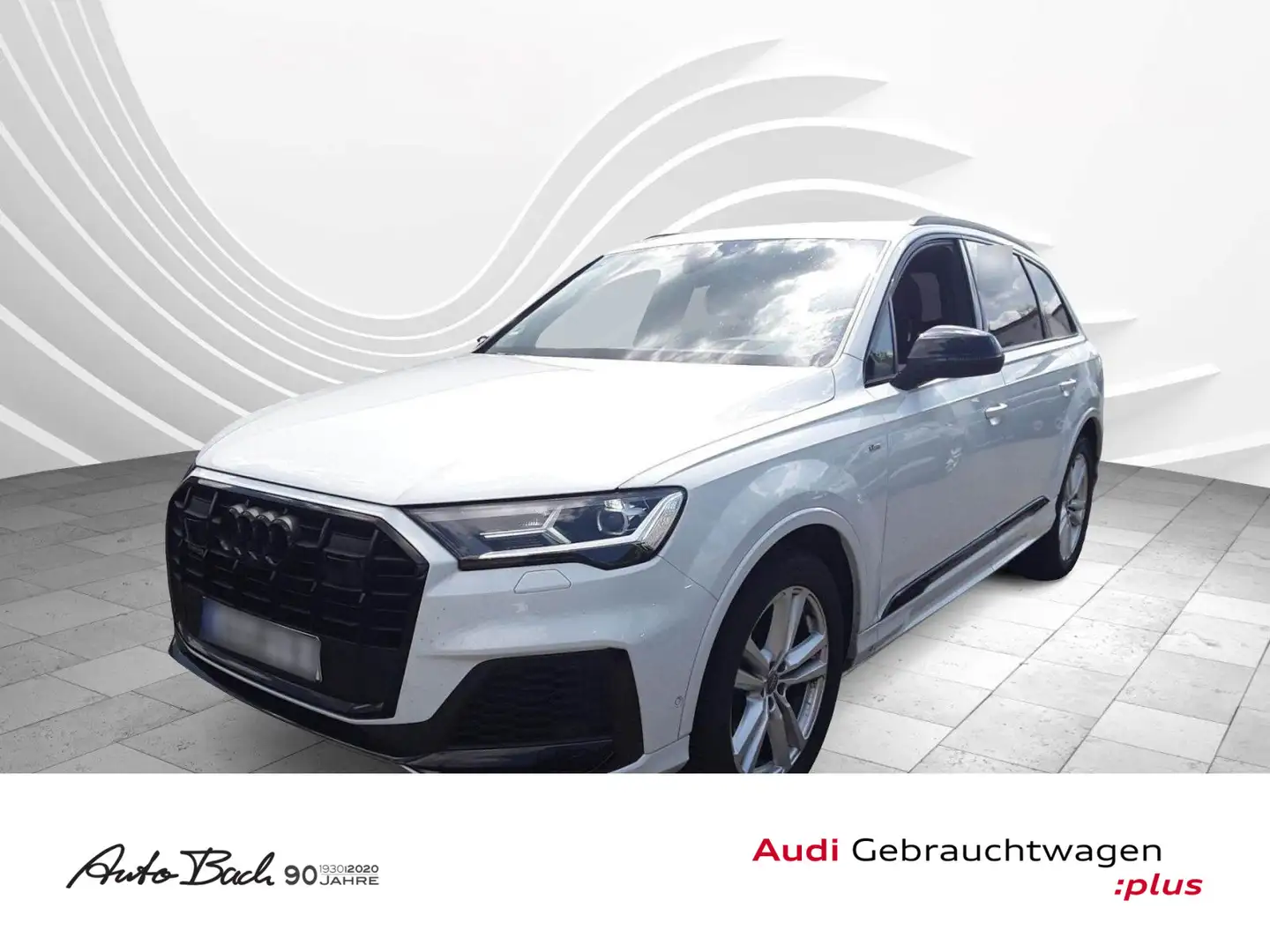Audi Q7 S line 55TFSI qu tiptronic Navi HuD virtual B Weiß - 1