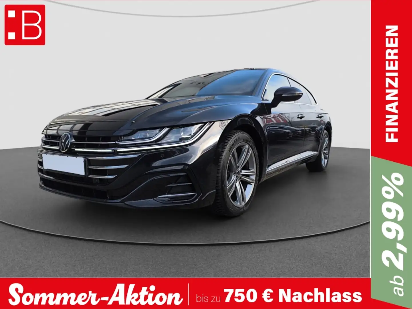 Volkswagen Arteon SB 2.0 TDI DSG 4Mo. R-Line AHK IQ.LIGHT ACC Noir - 1