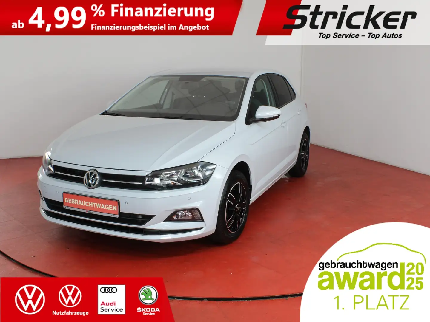 Volkswagen Polo Highline 1.0TSI 190,-ohne Anzahlung ACC PDC Weiß - 1