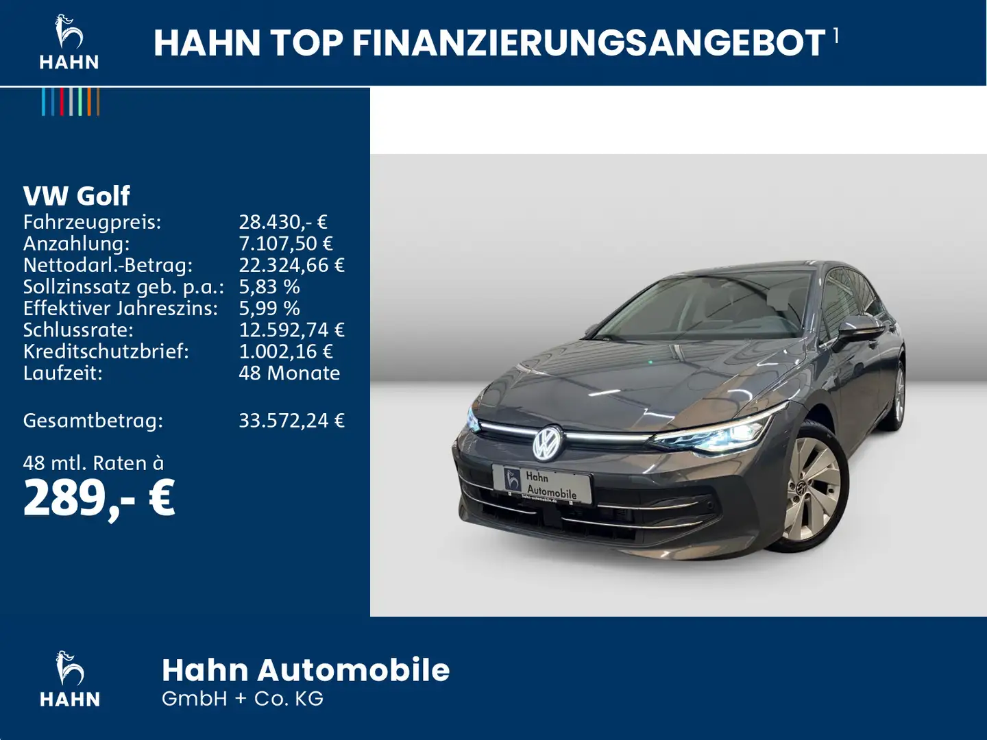 Volkswagen Golf VIII 1.5eTSI DSG Style LED Navi HUD ACC APP Grau - 2