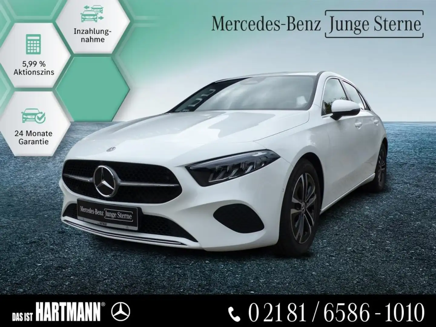 Mercedes-Benz A 180 PROGRESSIVE+MBUX+RF-KAMERA+GR.NAVI+CARPLAY Blanc - 1