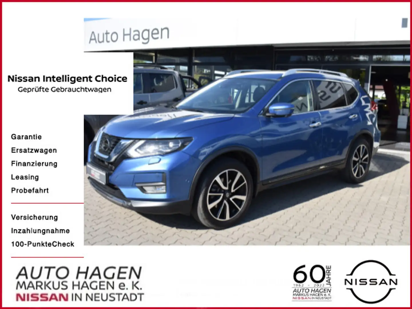 Nissan X-Trail Tekna 1.7 dCi 7 Sitze Voll-LED AHK Navi Azul - 1