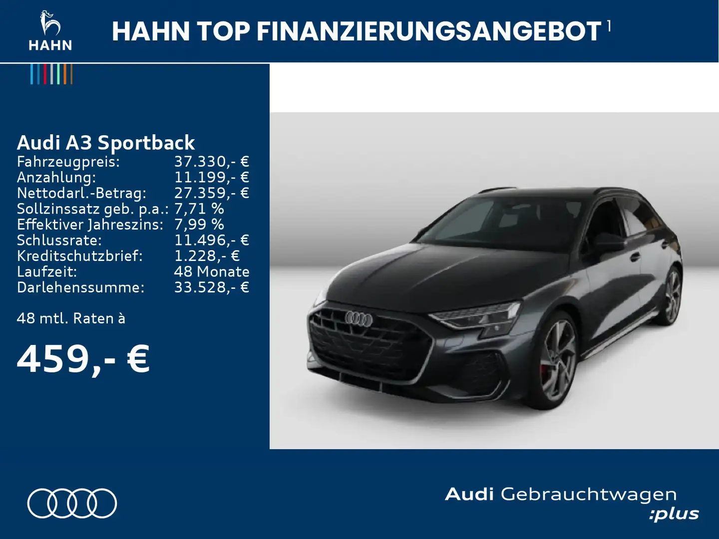 Audi A3 35TFSI S line HUD CAM AHK Grau - 2