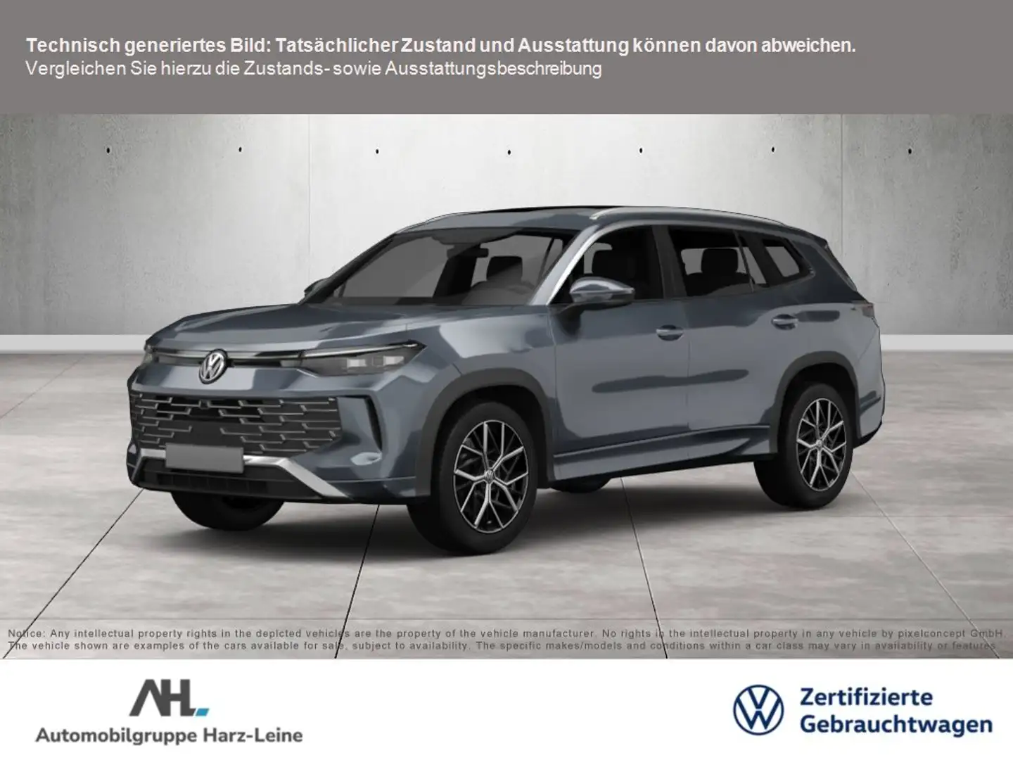 Volkswagen Tayron 2.0 TDI Life DSG AHK LED ACC RFK Keyless App-Conne Grau - 1