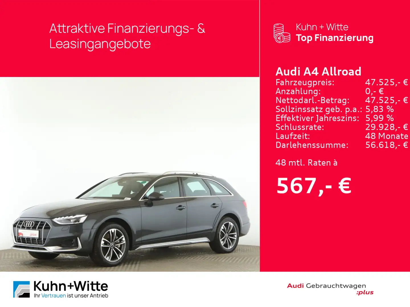Audi A4 allroad A4 allroad 45 TFSI quattro *VC*PDC*LED*RFK*MMI-P Grigio - 1