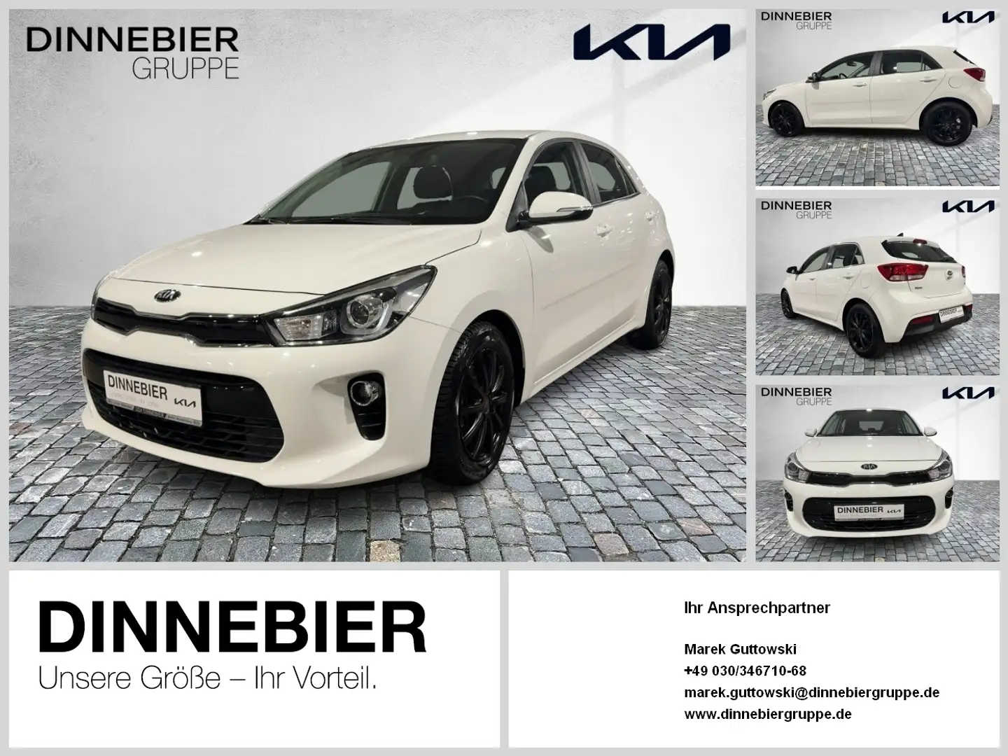 Kia Rio 1.0 T Spirit *Automatik*Klima*Navi*RFK*PDC* Weiß - 1