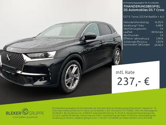 DS Automobiles DS 7 Crossback DS7 E-Tense 225 kW Bastille + 4x2