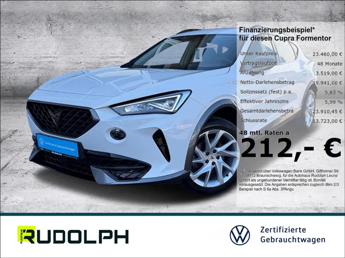 CUPRA Formentor 1.5 TSI 6-Gang LED BT ACC SHZ Klima PDC Fernlichta Weiß - 1